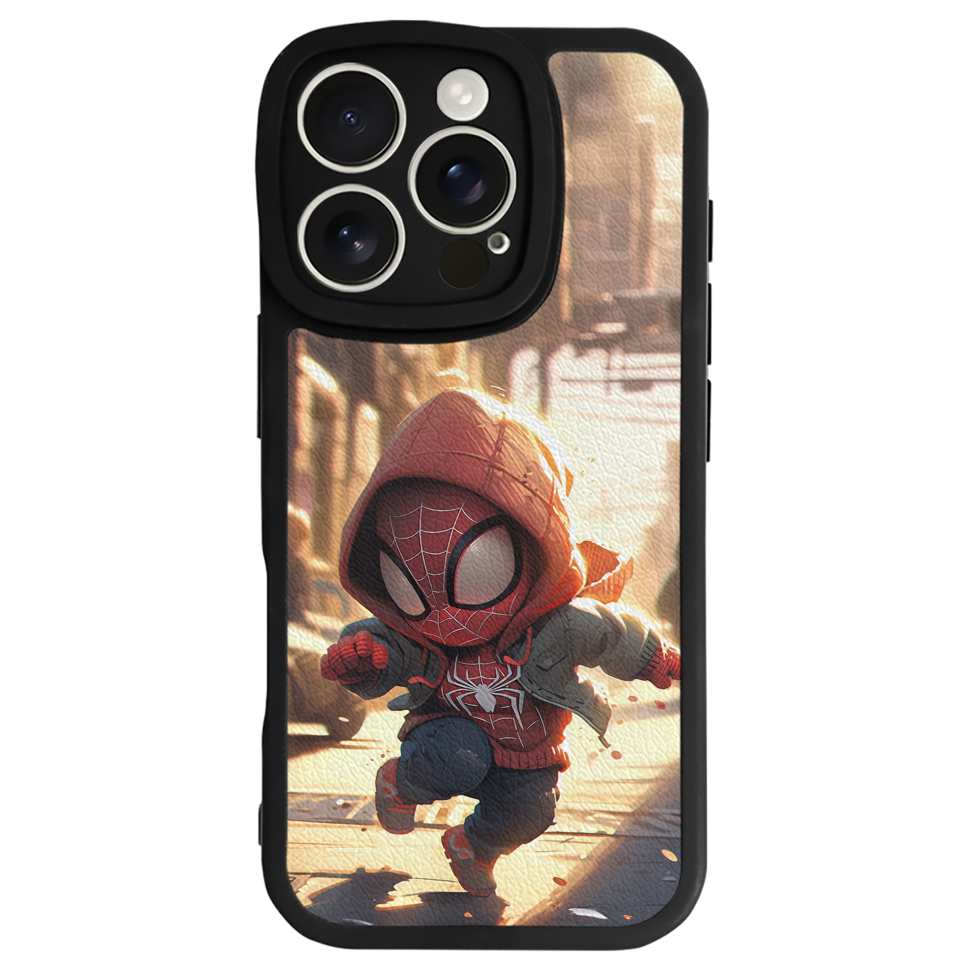 （画像用） Spider Man スパイダーマン 【iPhone 16シリーズ対応】シリコンスマホケース（レザー調） 材質：シリコン